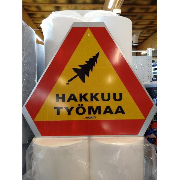 HAKKUUTYÖMAA VAROITUSMERKKI