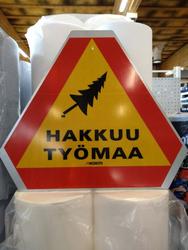 HAKKUUTYÖMAA VAROITUSMERKKI