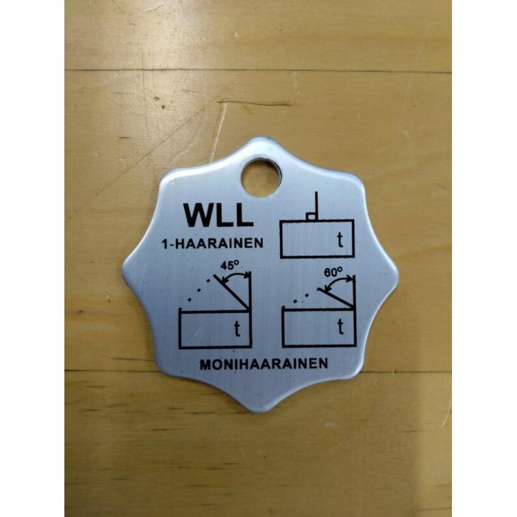 Nostoketjuyhdistelmän tunnuskilpi